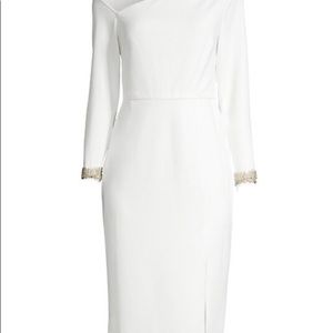 Aiden Mattix White Crepe Dress